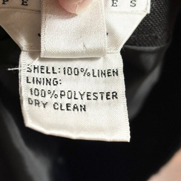 VTG TALBOTS 100% Irish Linen Straight Leg Trouser Pants in Black SZ 4 - Picture 7 of 9